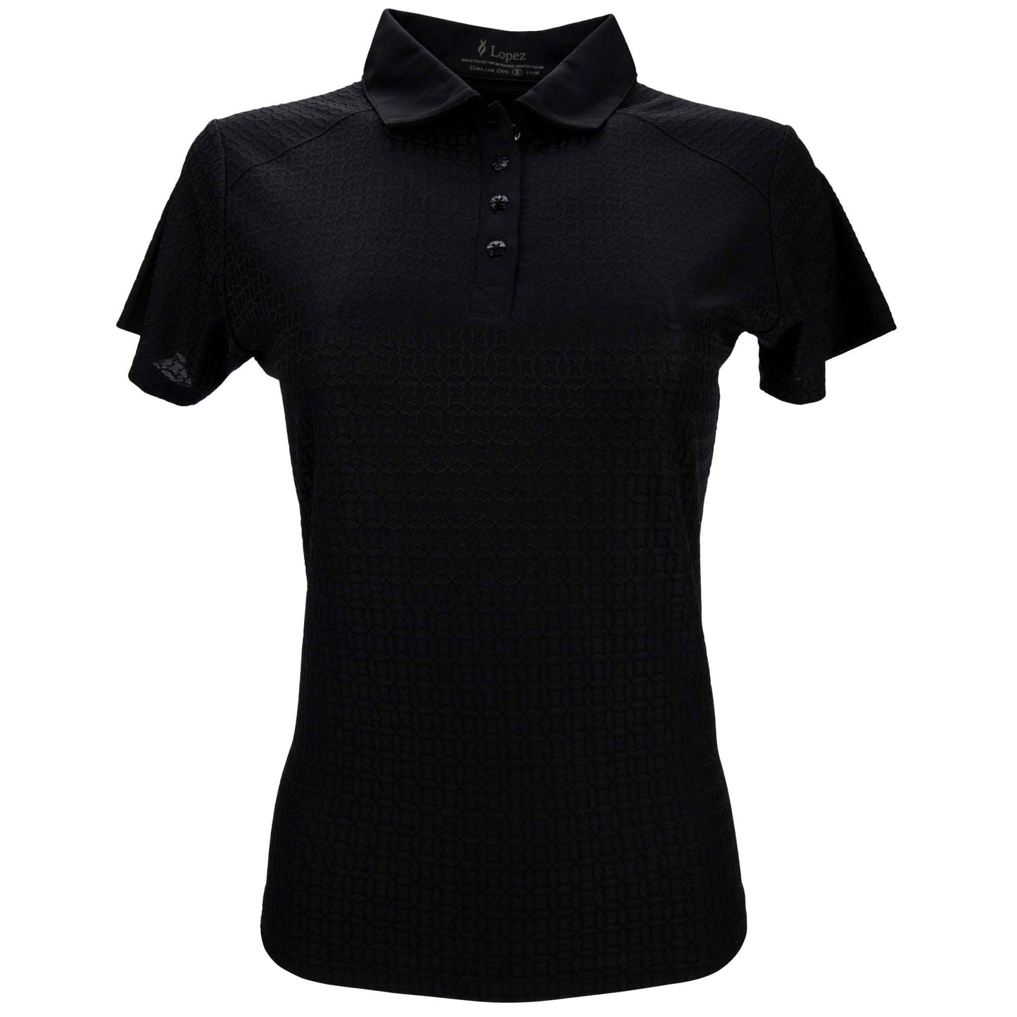 Nancy Lopez Journey Short Sleeve Polo - Black