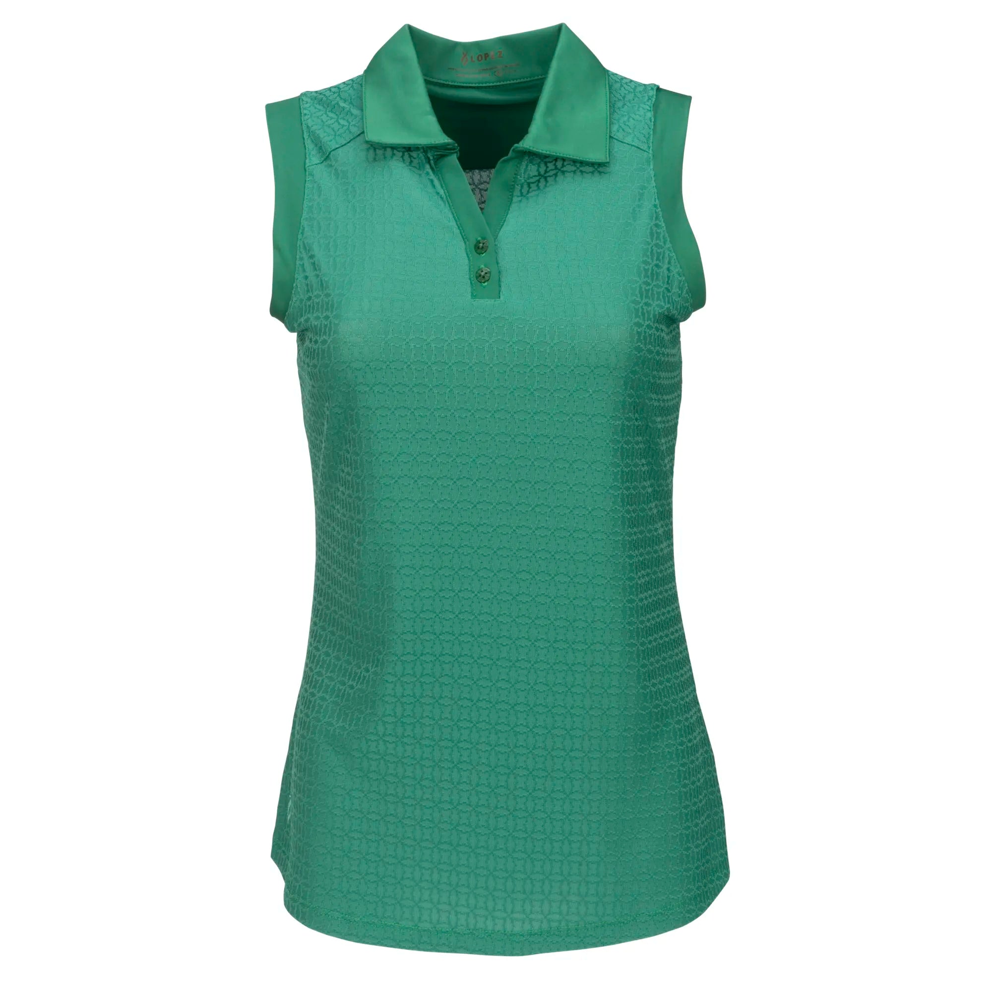 Nancy Lopez Journey Sleeveless Polo Plus Pine