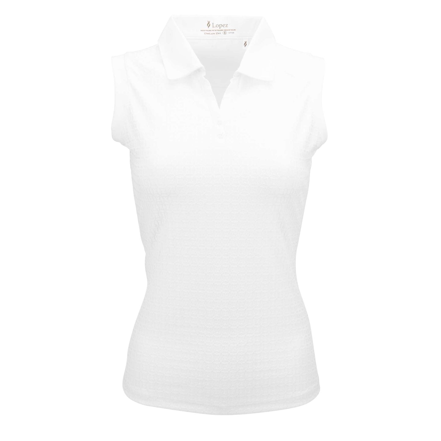 Nancy Lopez Journey Sleeveless Polo Plus - White