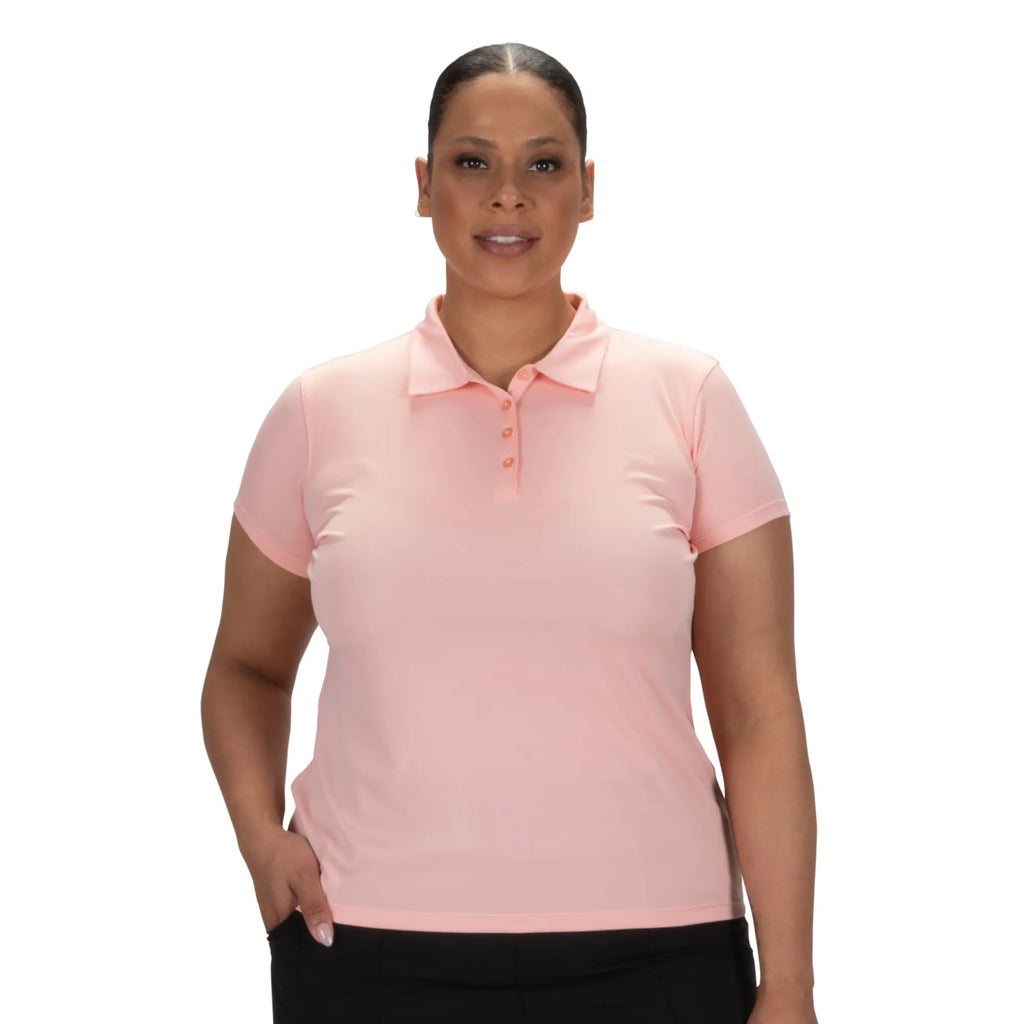 Nancy Lopez  Legacy Short Sleeve Polo Plus Quartz