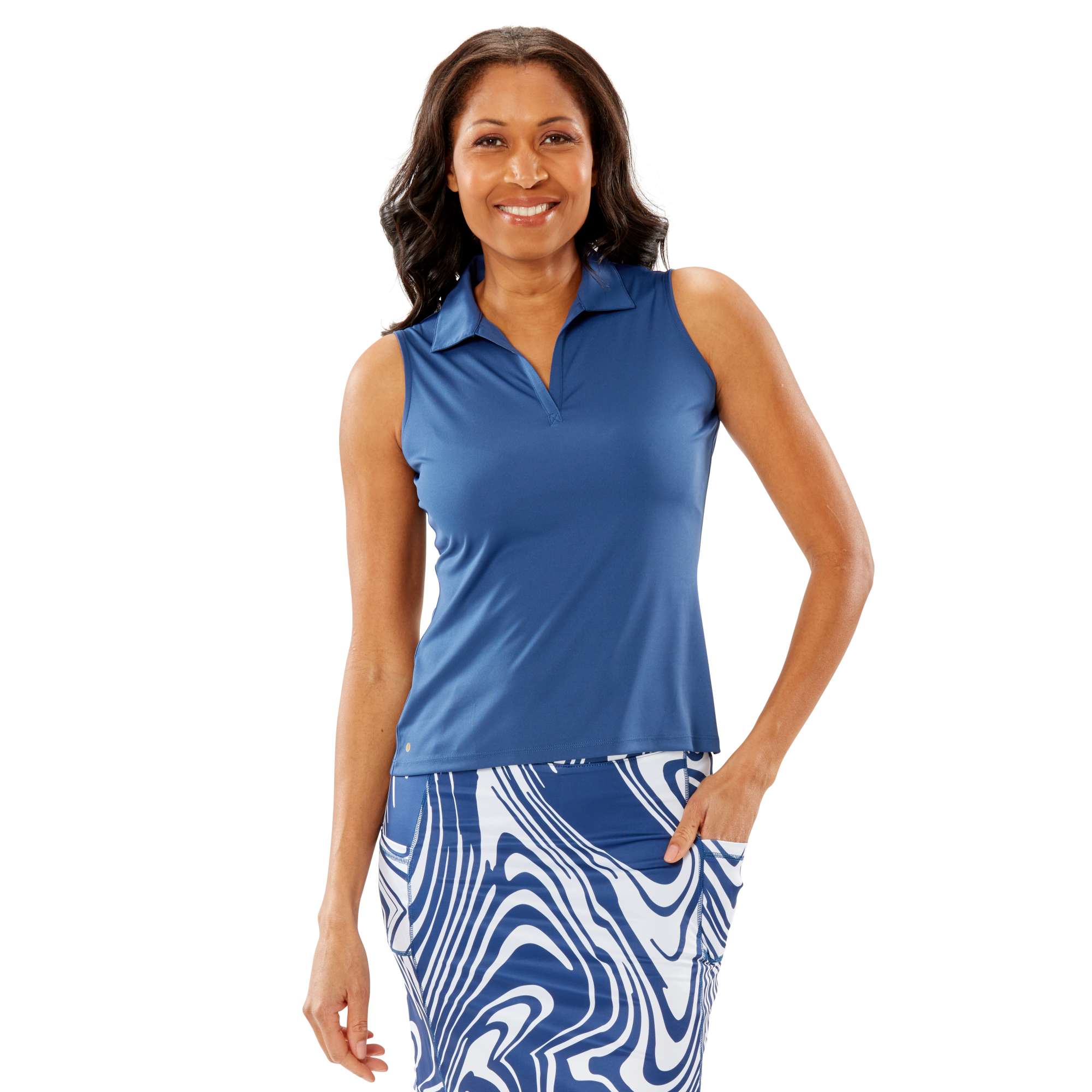 ナラ　nala sleeveless swim shirt　スリーブレス　シャツ Nancy Lopez Legacy Sleeveless Polo – Nancy Lopez Golf