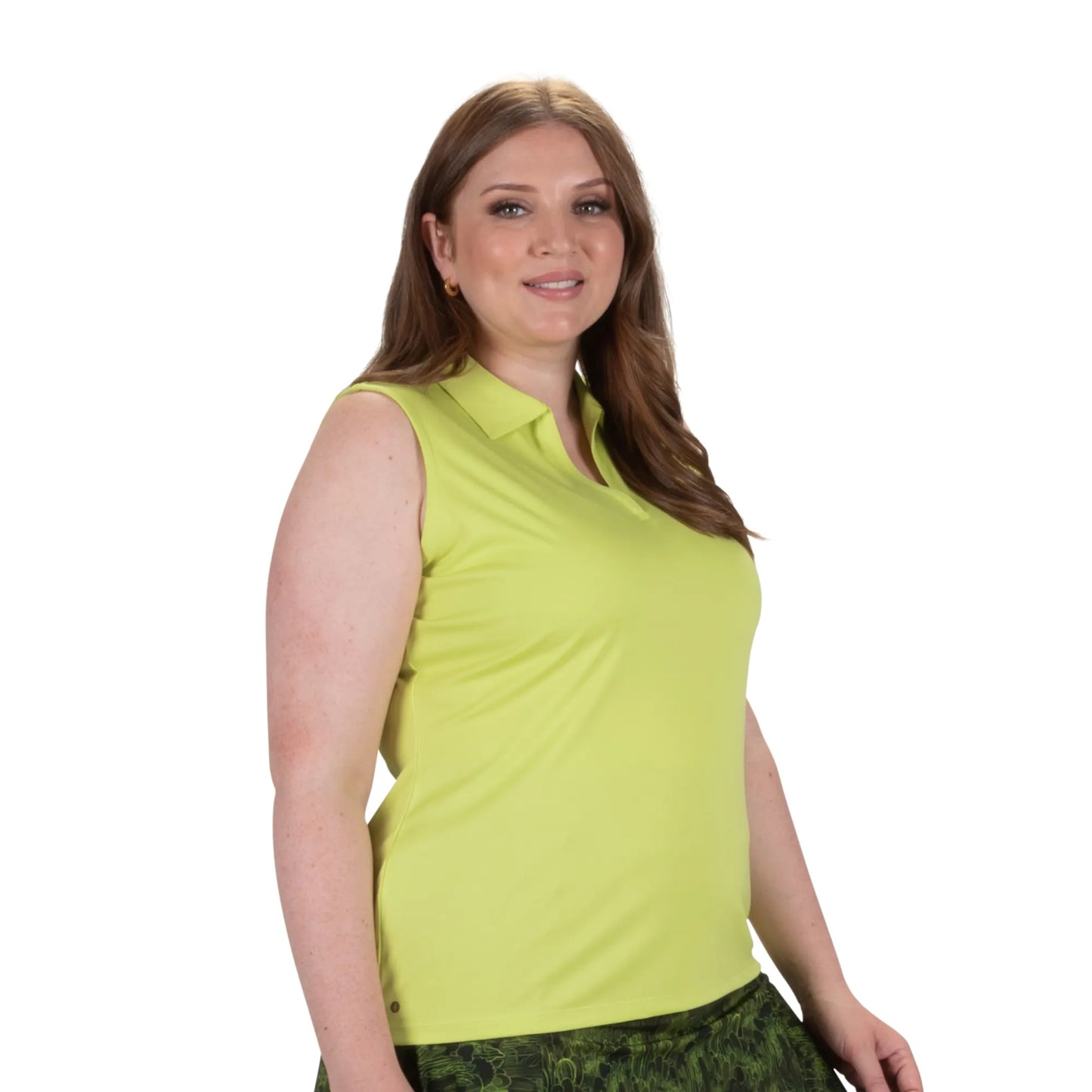 Nancy Lopez  Legacy Sleeveless Polo Plus Cacti