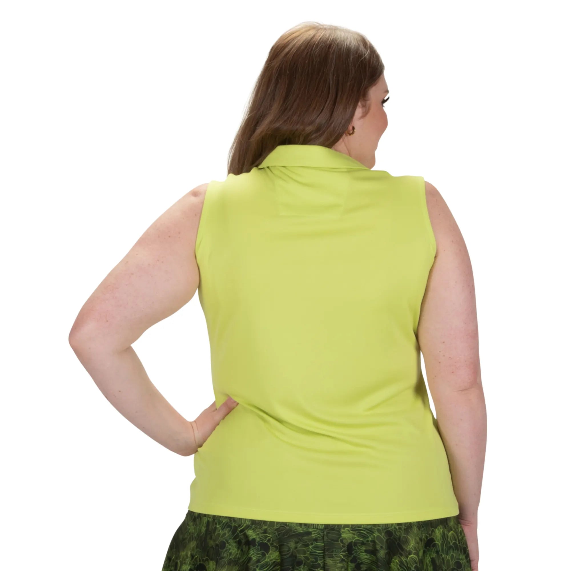 Nancy Lopez  Legacy Sleeveless Polo Plus Cacti