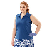 Nancy Lopez Golf Legacy Sleeveless Polo Plus - Navy