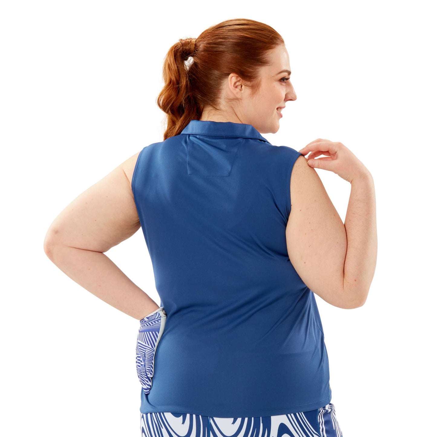 Nancy Lopez Golf Legacy Sleeveless Polo Plus - Navy