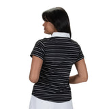 Nancy Lopez  Point Short Sleeve Polo Black Multi