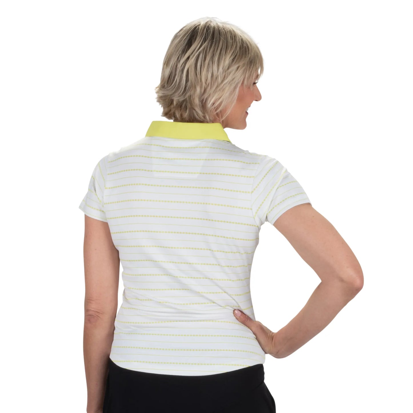 Nancy Lopez  Point Short Sleeve Polo Cacti Multi