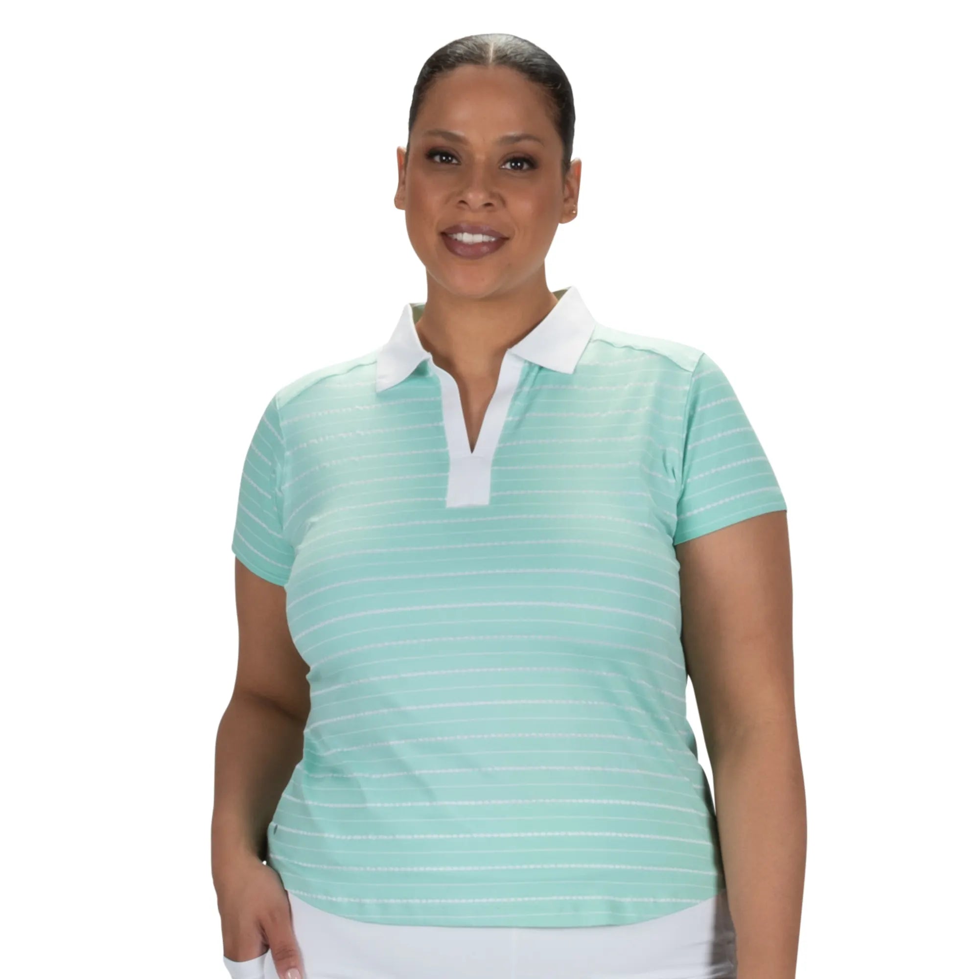 Nancy Lopez Golf Point Short Sleeve Polo Plus