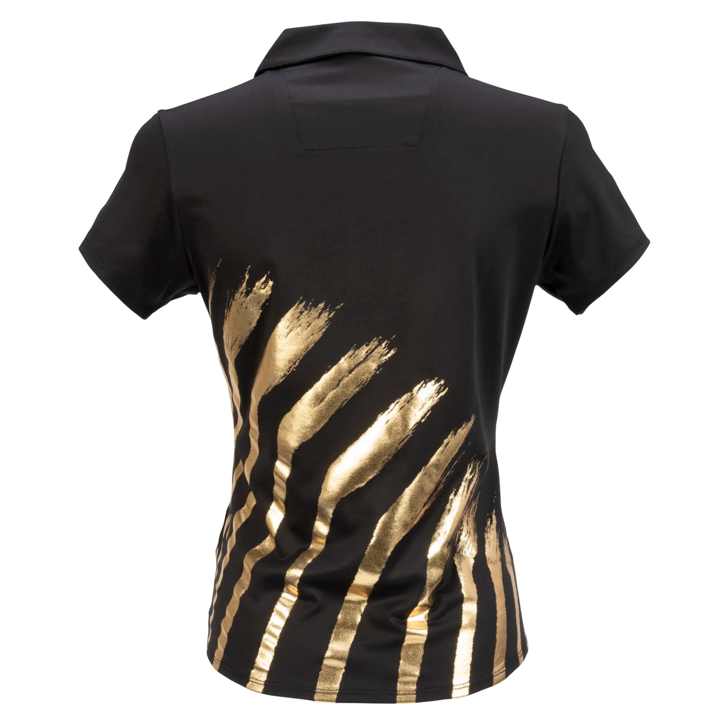 Nancy Lopez  Safari Short Sleeve Polo Black Multi