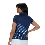 Nancy Lopez  Safari Short Sleeve Polo Navy Multi