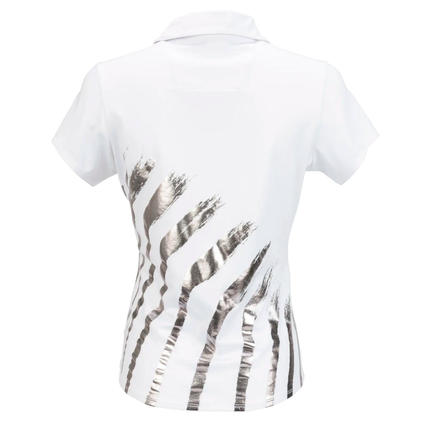 Nancy Lopez  Safari Short Sleeve Polo White Multi