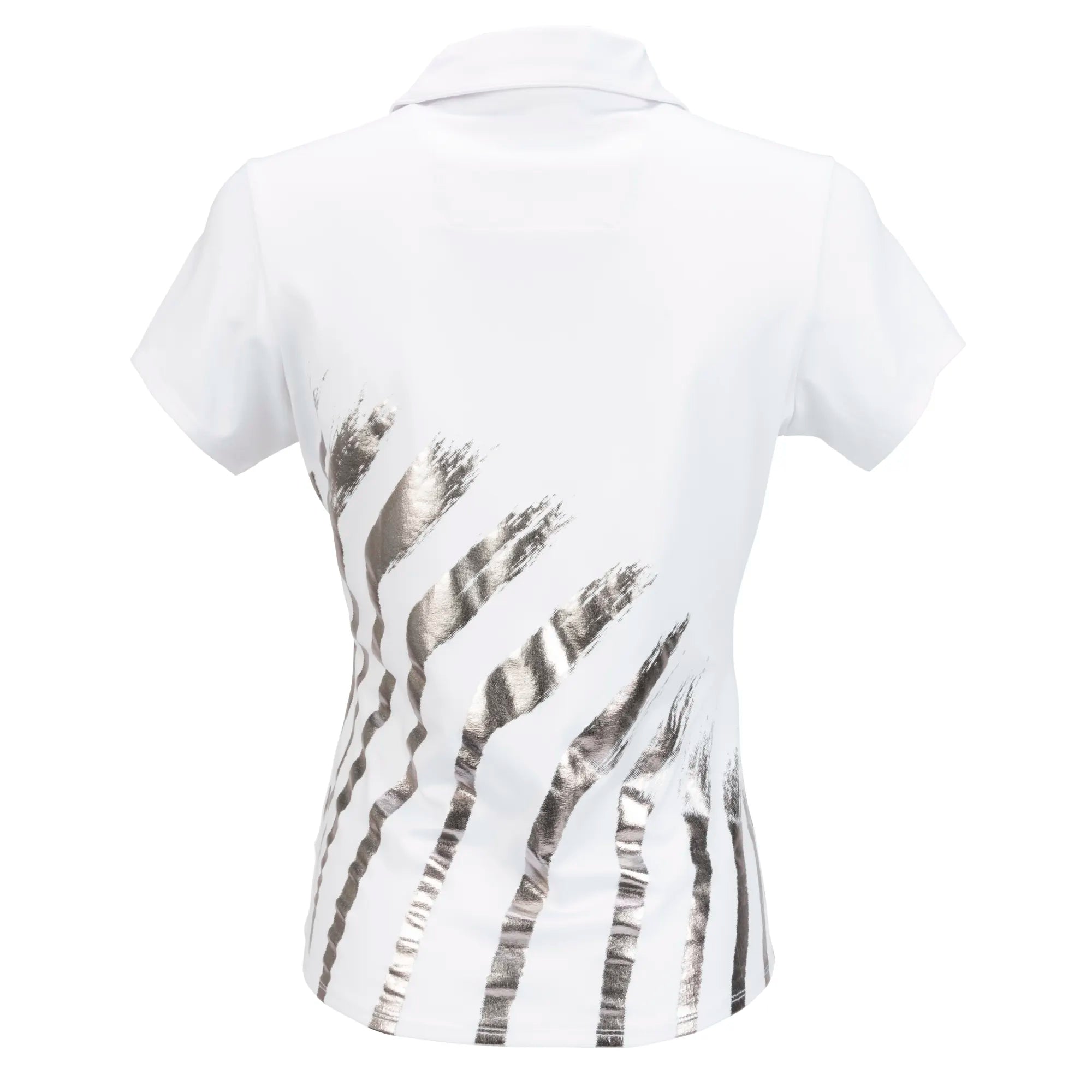Nancy Lopez  Safari Short Sleeve Polo White Multi