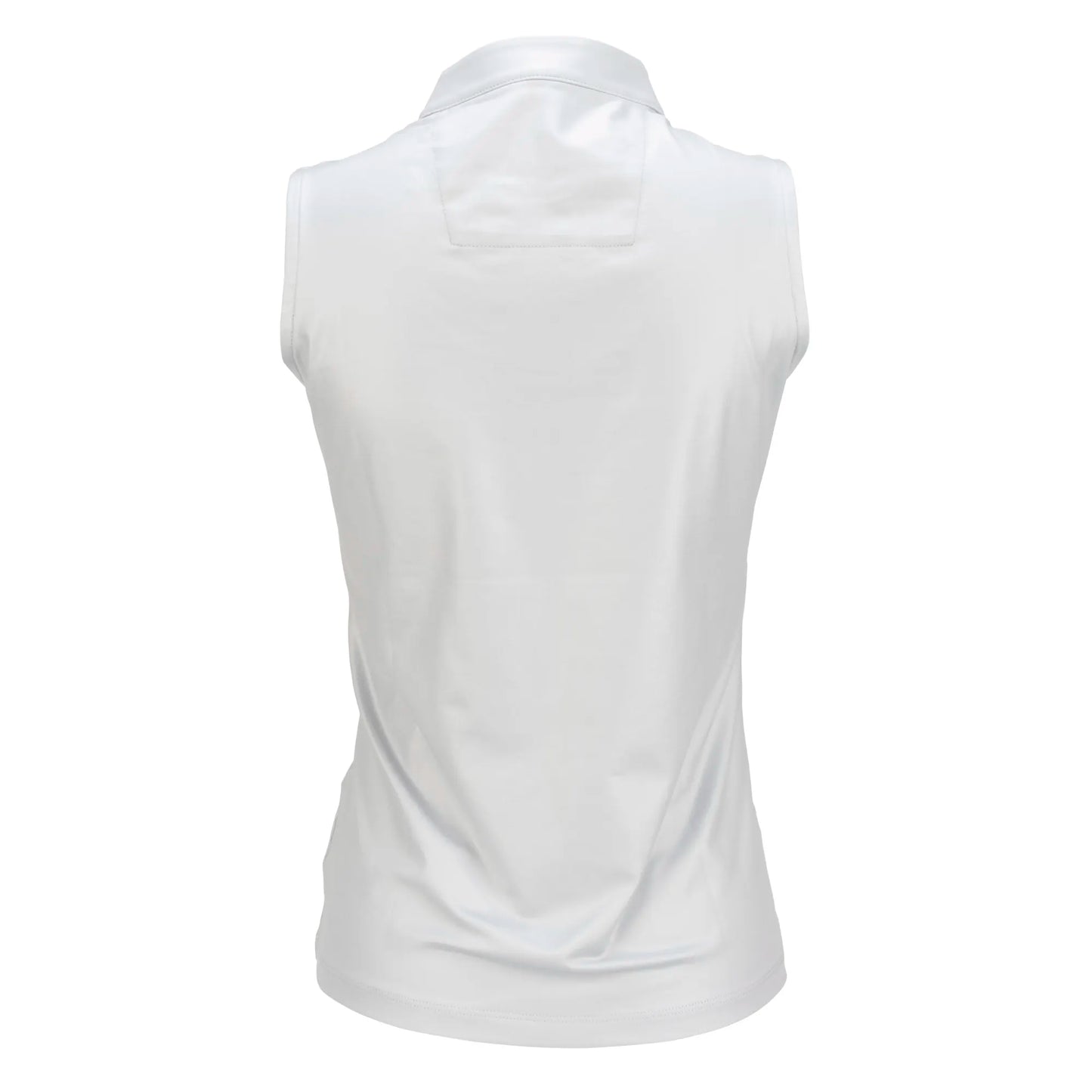 Nancy Lopez  Shine Sleeveless Polo Silver Multi