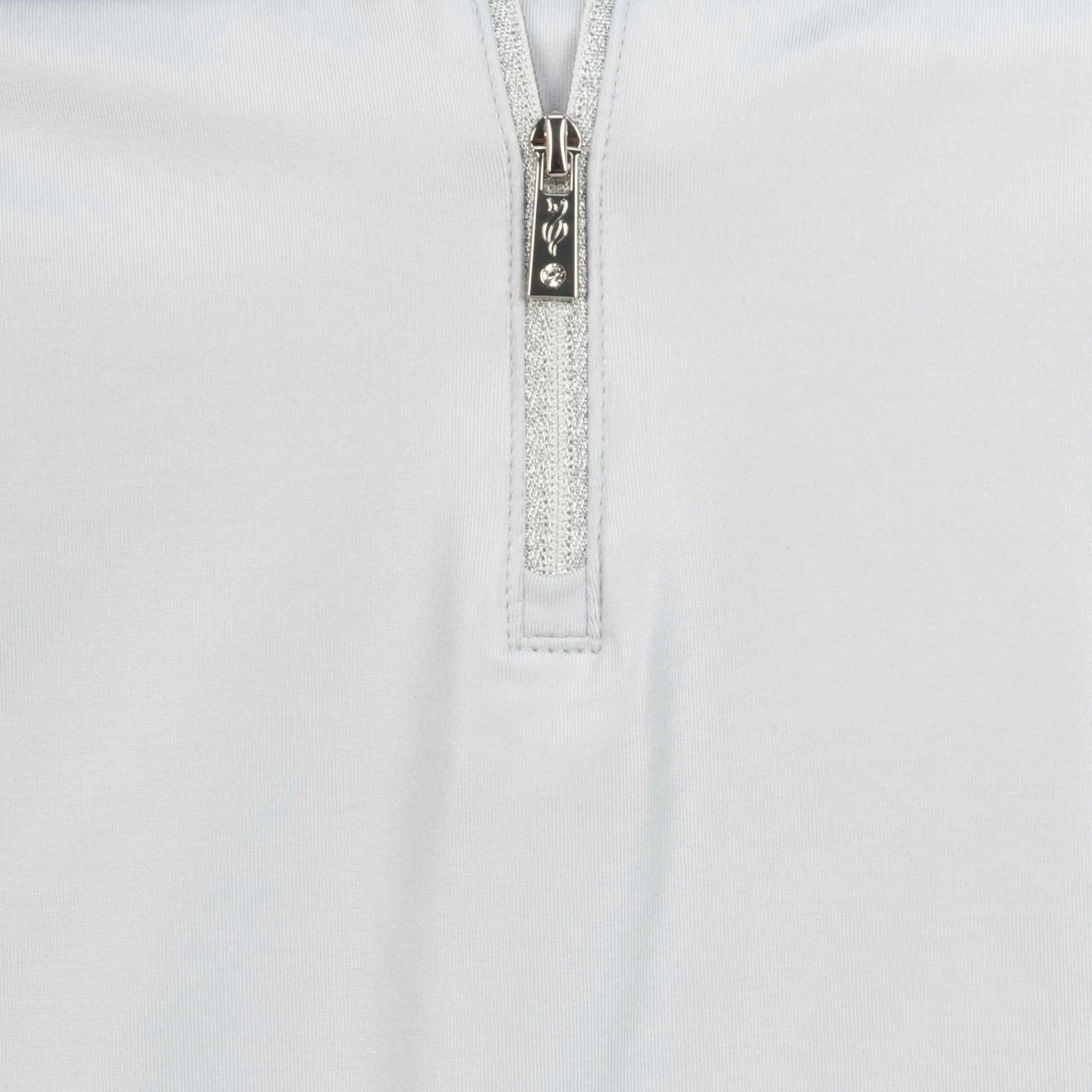 Nancy Lopez  Shine Sleeveless Polo Silver Multi