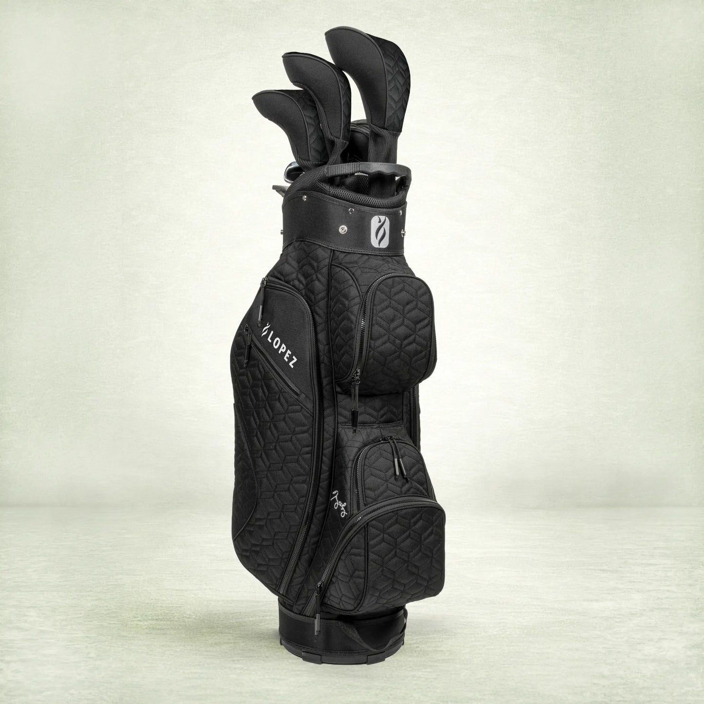 Nancy Lopez  Signature 19Pc Cart Bag Pkg Set - Coal Black Lh Coal Black