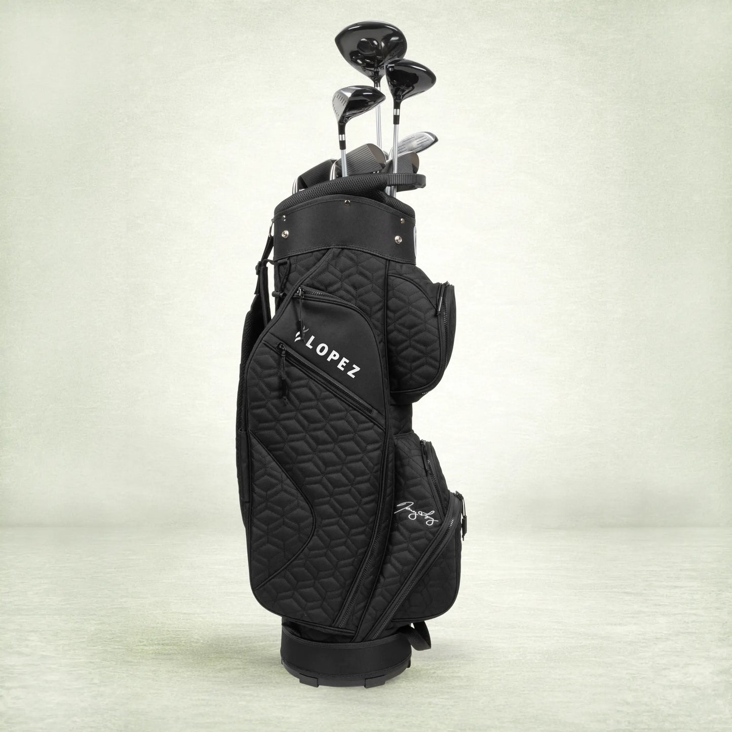 Nancy Lopez  Signature 19Pc Cart Bag Pkg Set - Coal Black Lh Coal Black