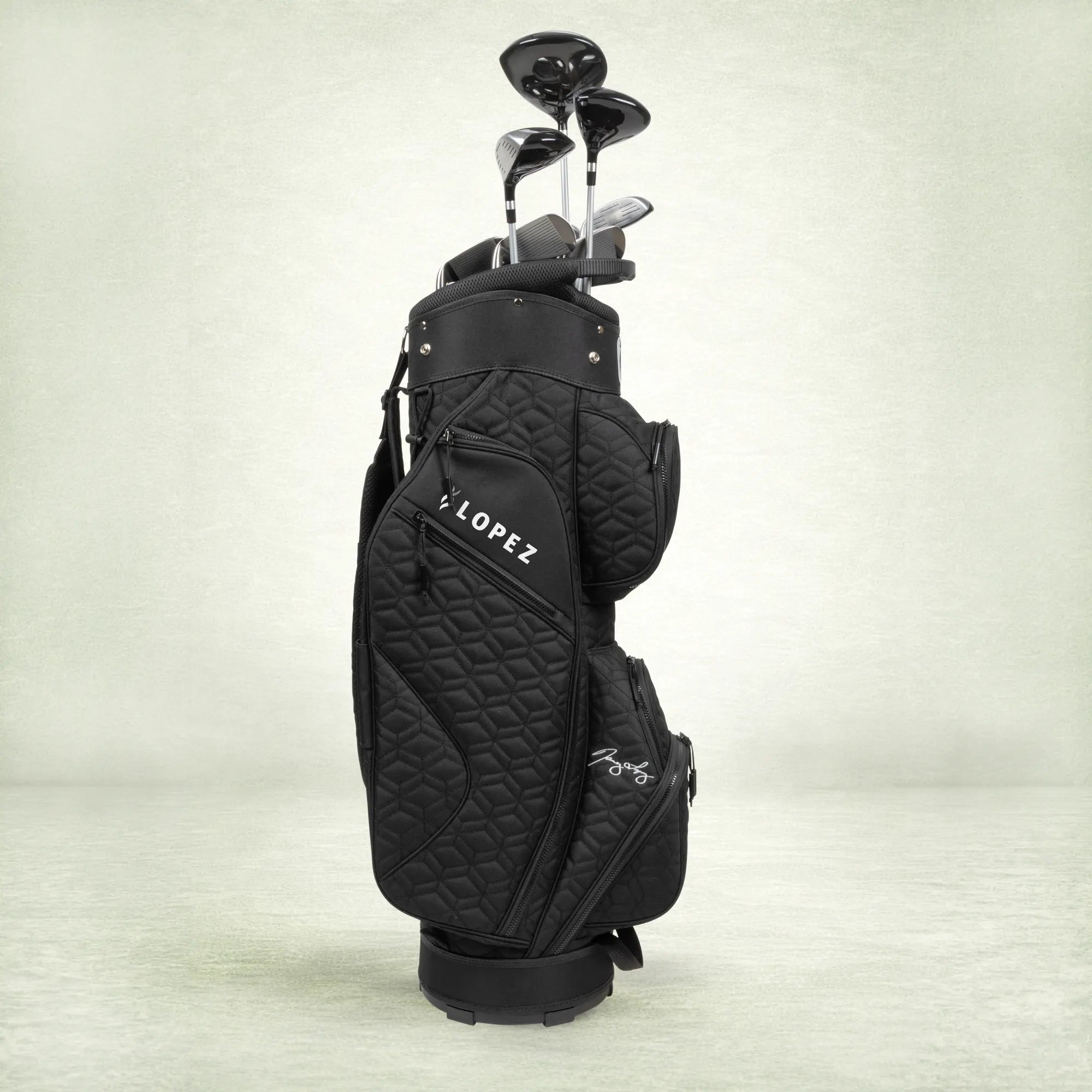 Nancy Lopez  Signature 19Pc Cart Bag Pkg Set - Coal Black Lh Coal Black