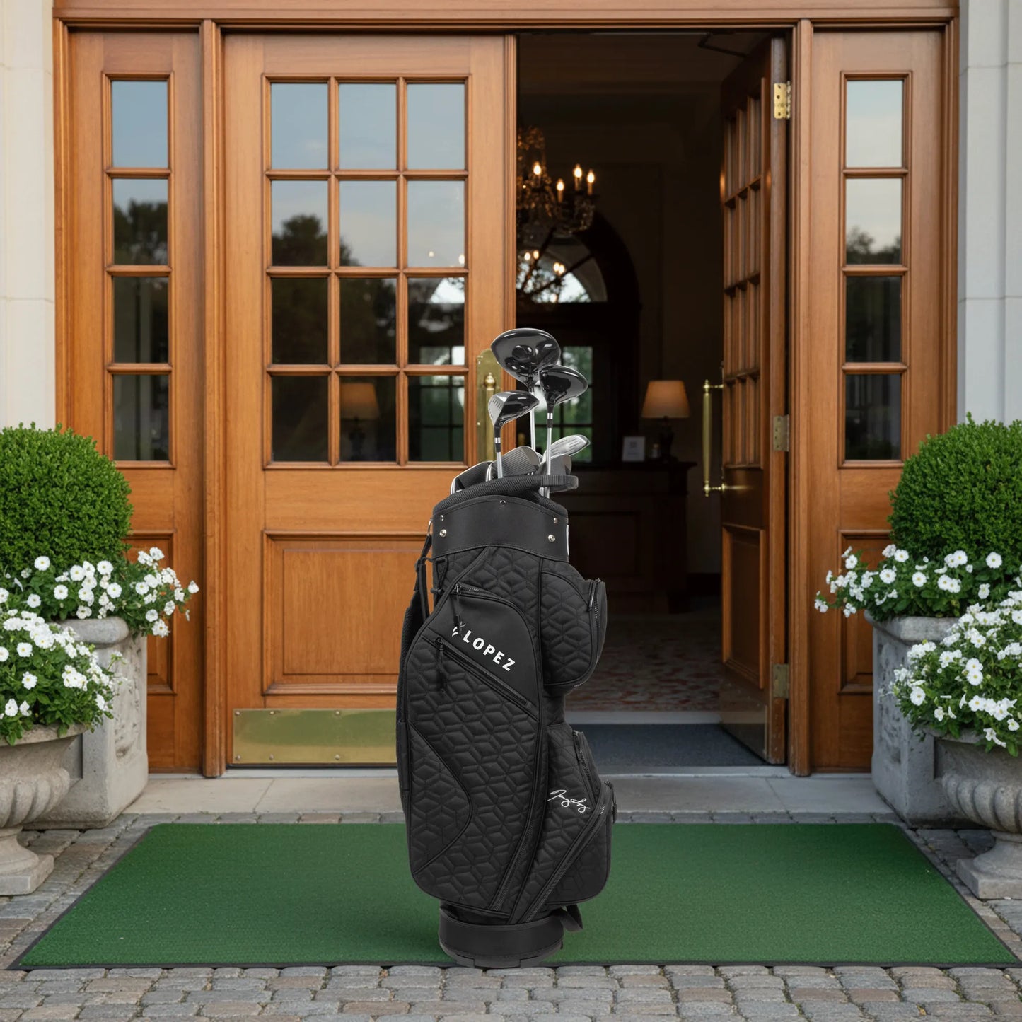 Nancy Lopez  Signature 19Pc Cart Bag Pkg Set - Coal Black Lh Coal Black