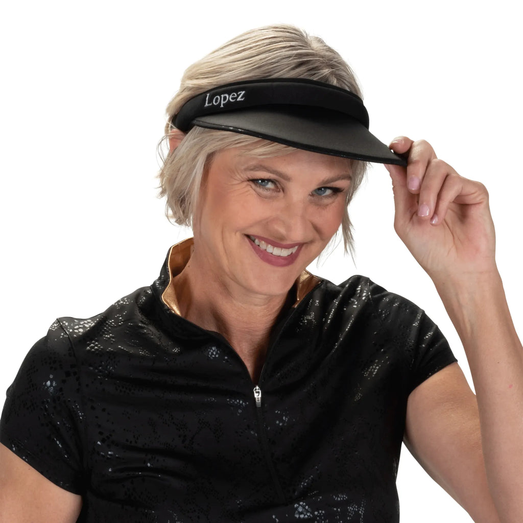 Nancy Lopez  Sizzle Reverse Clip Visor Black Multi