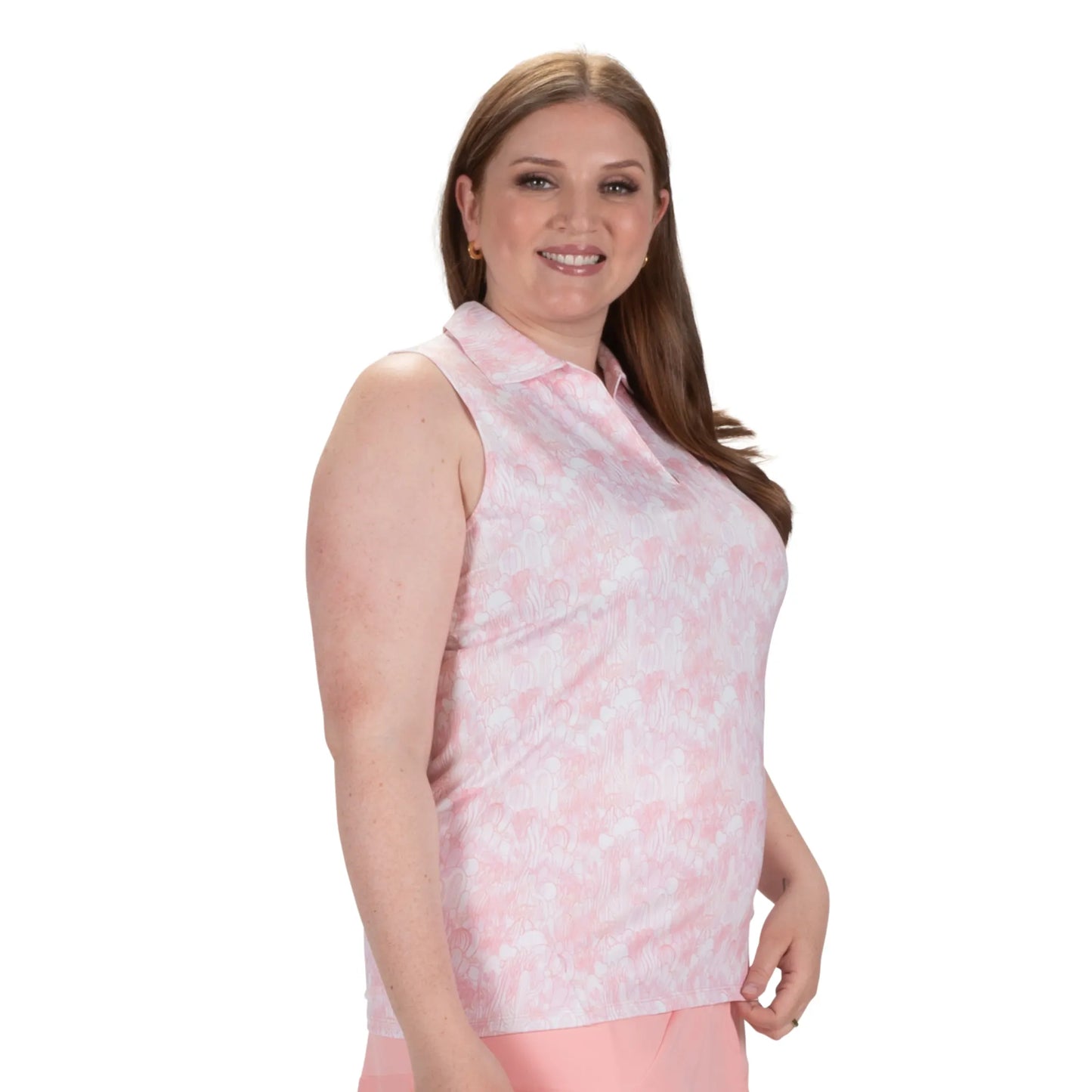 Nancy Lopez  Sonora Sleeveless Polo Plus Quartz Multi
