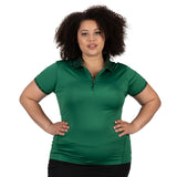 Nancy Lopez  Splendor Short Sleeve Polo Plus Pine Multi