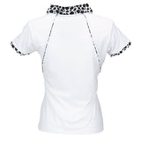 Nancy Lopez  Splendor Short Sleeve Polo Plus White Multi
