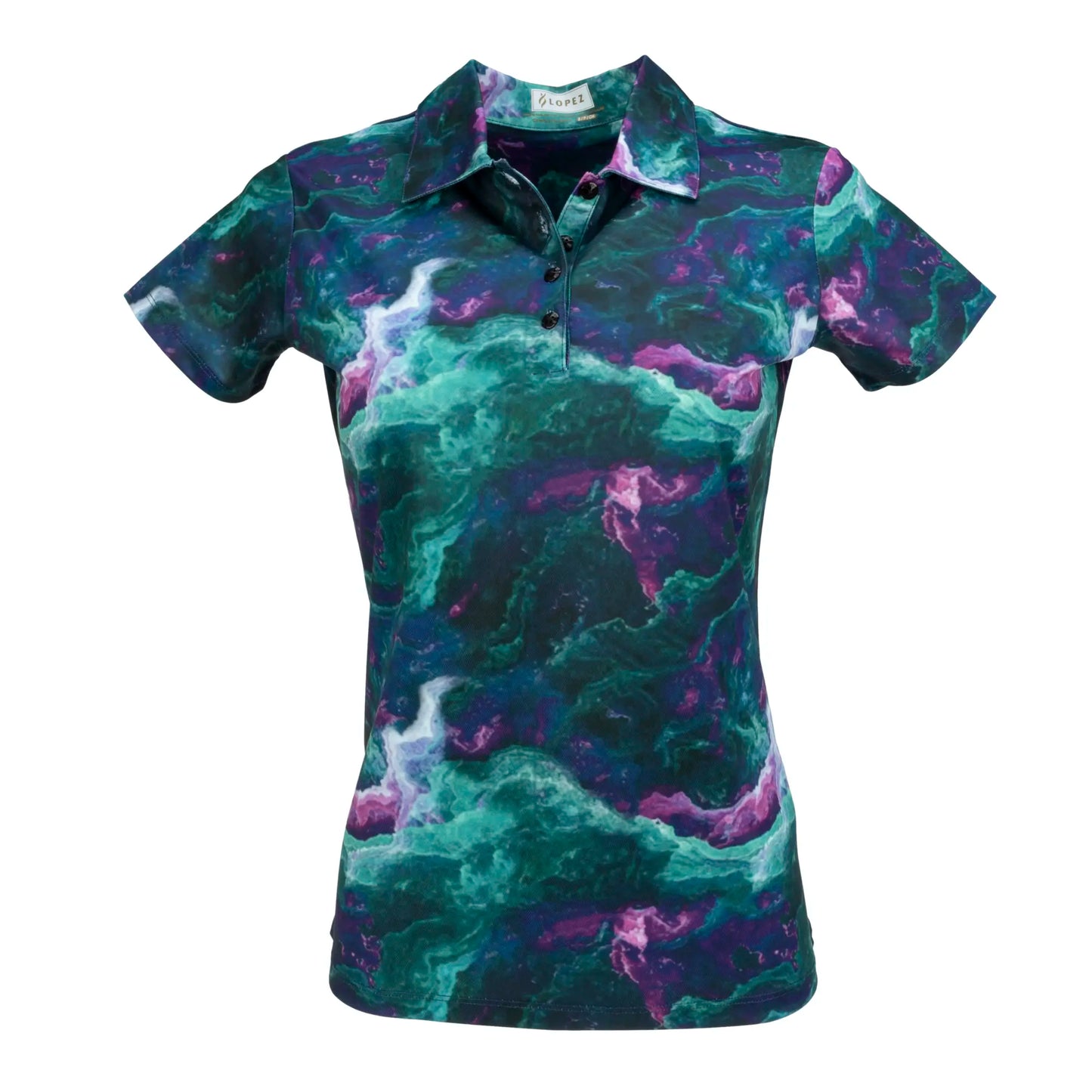 Nancy Lopez  Supra Short Sleeve Polo Black Multi