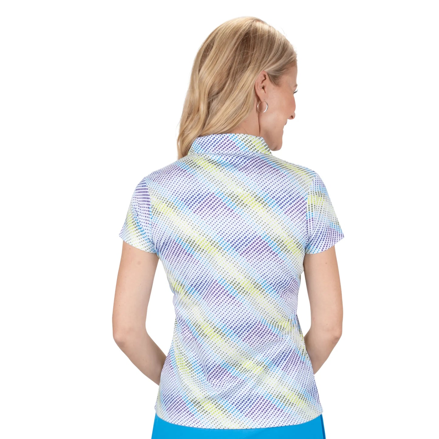 Nancy Lopez  Supra Short Sleeve Polo White Multi