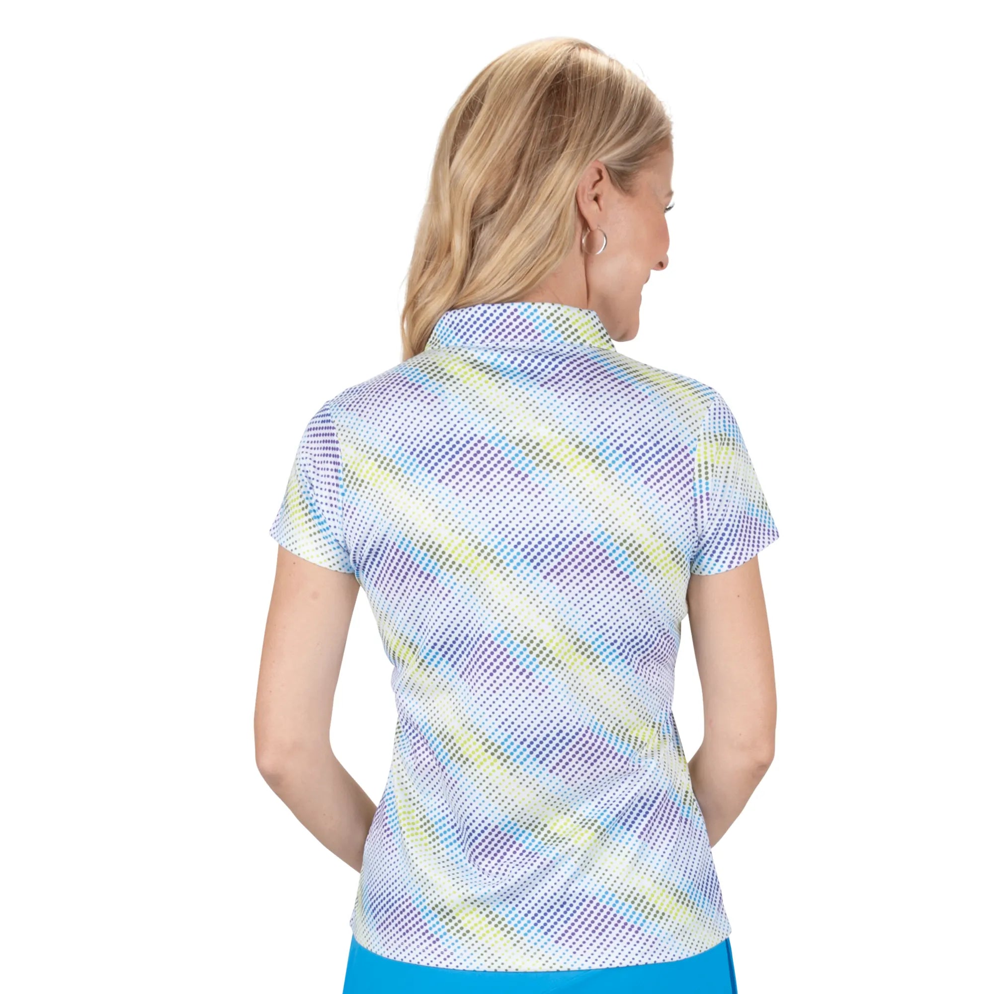 Nancy Lopez  Supra Short Sleeve Polo White Multi