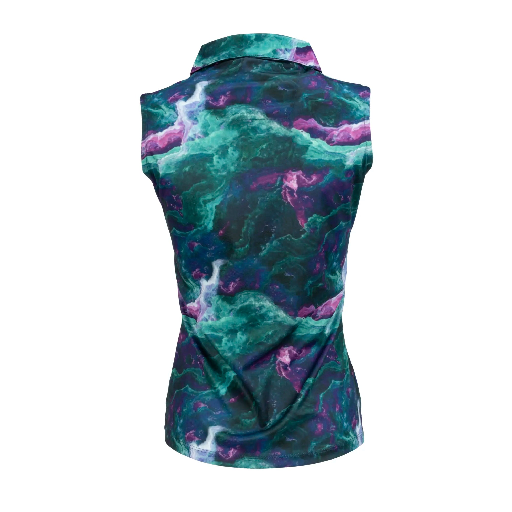 Nancy Lopez  Supra Sleeveless Polo Black Multi