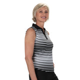 Nancy Lopez  Tango Sleeveless Polo Black Multi