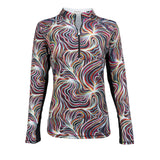 Nancy Lopez  Blast Qz Pullover Plus Black Multi