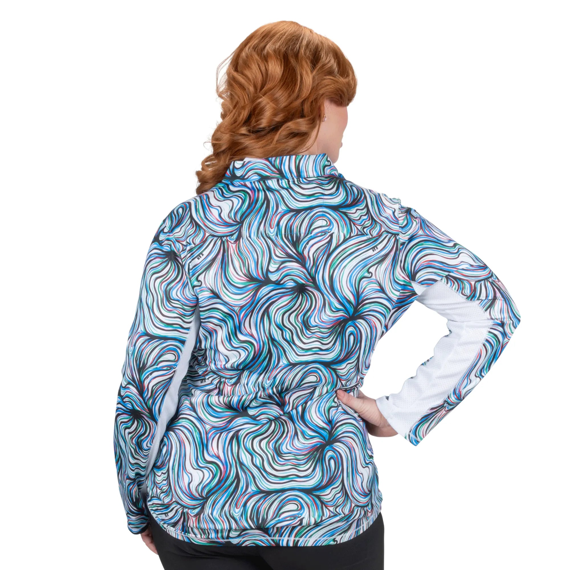 Nancy Lopez  Blast Qz Pullover Plus White Multi