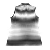 Nancy Lopez  Women'S Bold Sleeveless Polo Black Multi