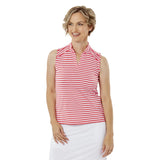 Nancy Lopez  Women'S Bold Sleeveless Polo Rouge Multi