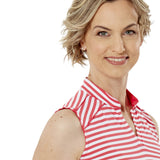 Nancy Lopez  Women'S Bold Sleeveless Polo Rouge Multi