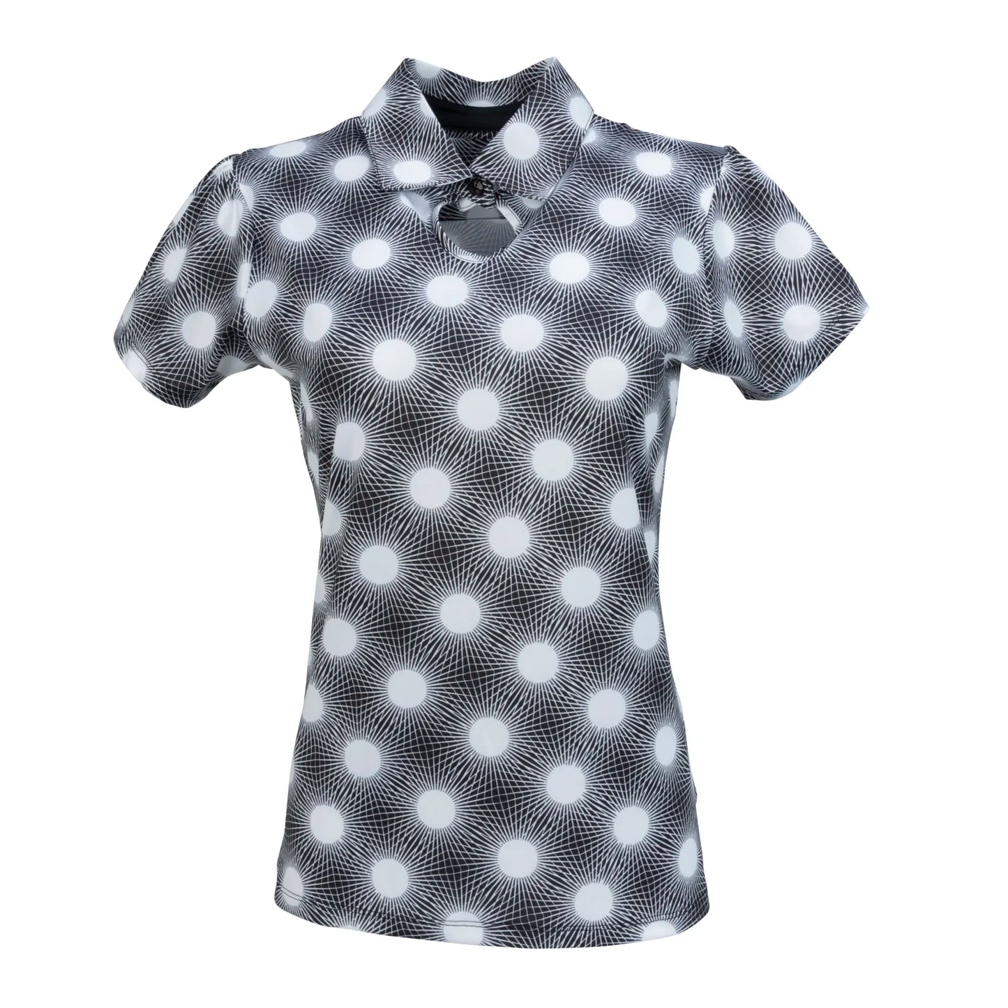 Nancy Lopez   Brilliant Short Sleeve Polo Black Multi