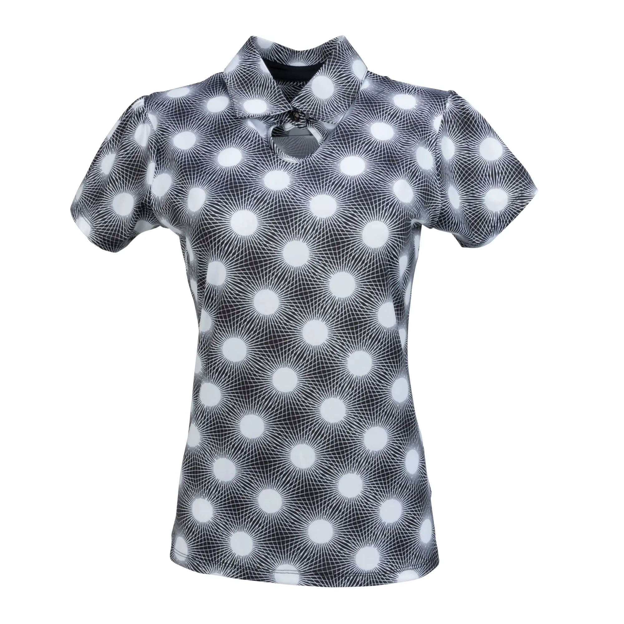 Nancy Lopez   Brilliant Short Sleeve Polo Black Multi