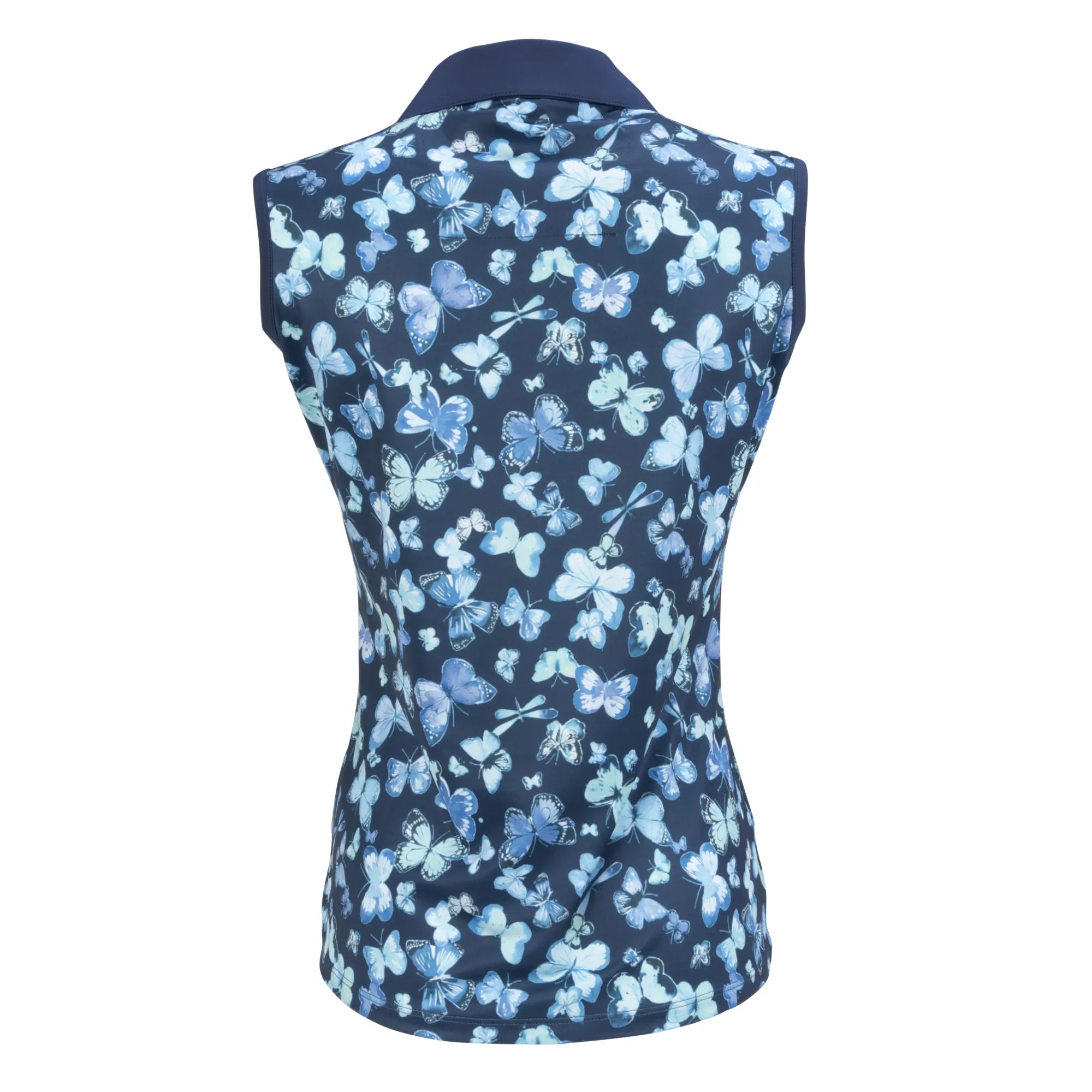 Nancy Lopez   Butterfly Sleeveless Polo Navy Multi
