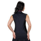 Nancy Lopez  Express Sleeveless Polo Black Multi