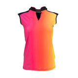 Nancy Lopez  Express Sleeveless Polo Black Multi