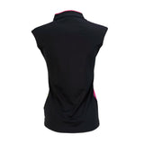 Nancy Lopez  Express Sleeveless Polo Plus Black Multi