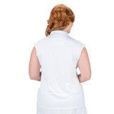 Nancy Lopez  Express Sleeveless Polo Plus White Multi