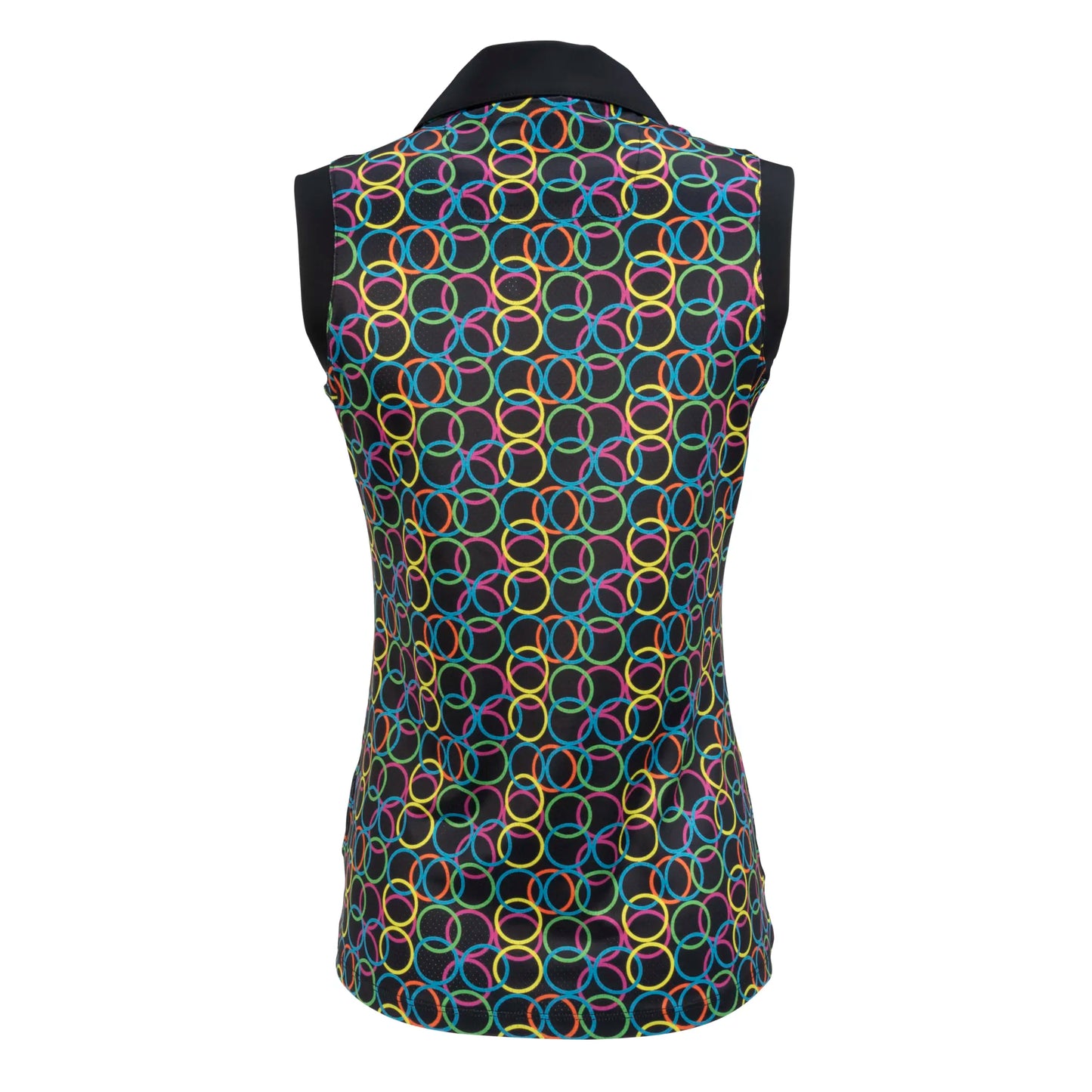 Nancy Lopez  Halo Sleeveless Polo Black Multi