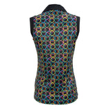 Nancy Lopez  Halo Sleeveless Polo Black Multi