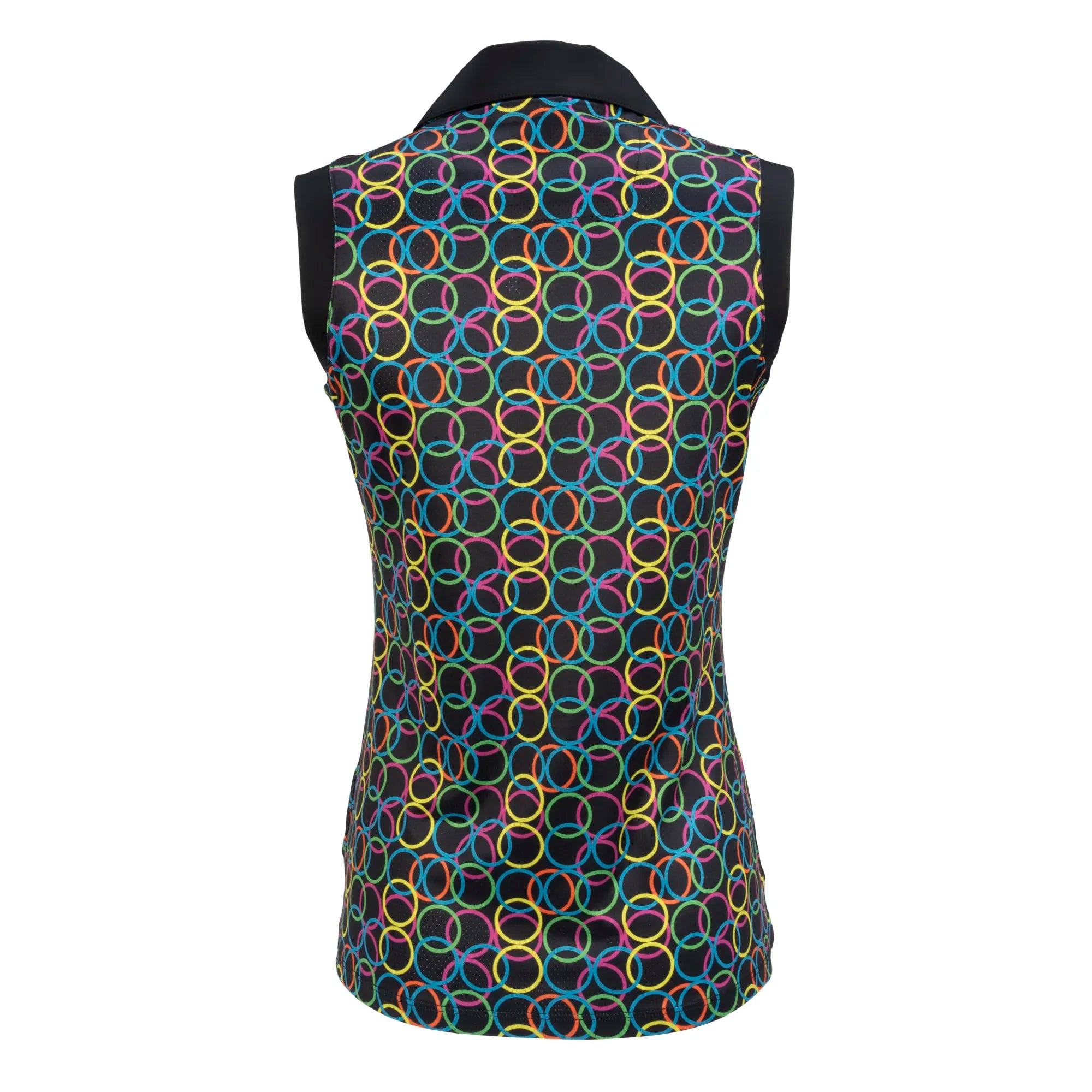 Nancy Lopez  Halo Sleeveless Polo Black Multi