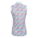 Nancy Lopez  Halo Sleeveless Polo White Multi