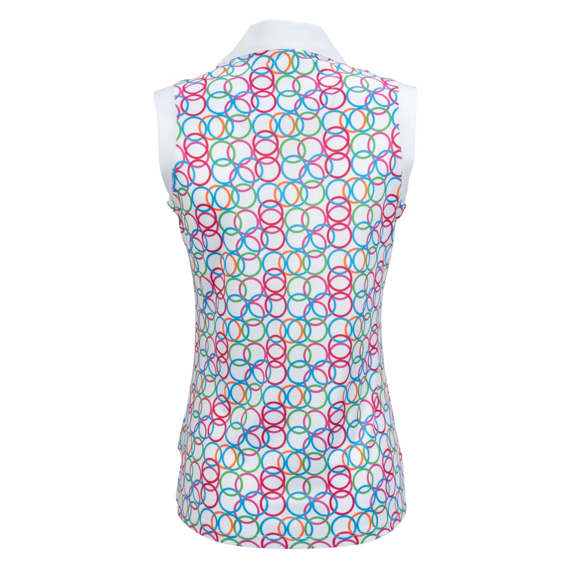 Nancy Lopez  Halo Sleeveless Polo White Multi
