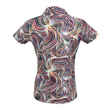 Nancy Lopez  Legacy Short Sleeve Polo Black Multi