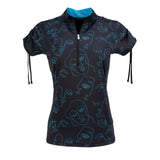 Nancy Lopez  Picasso Short Sleeve Polo Black Multi